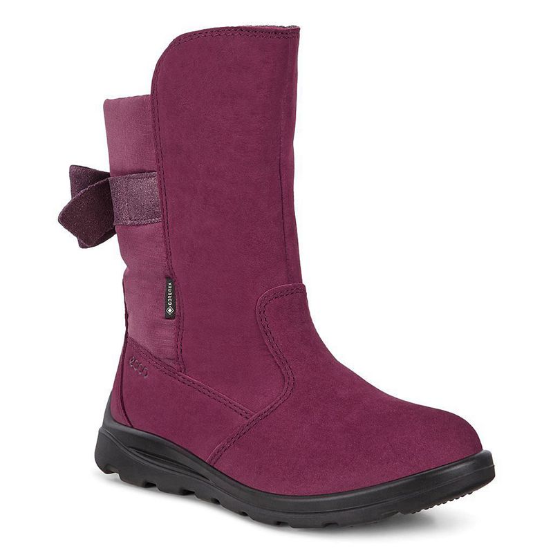 Kids Ecco Janni - Boots Purple - India JMQNBD714